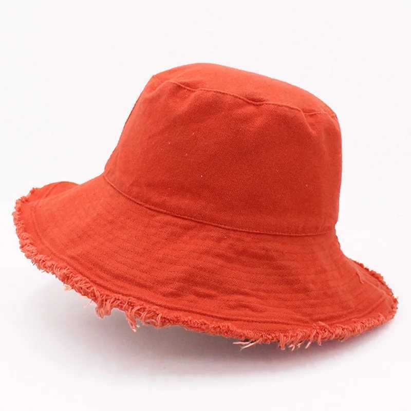 Solid coloucket hat soft aluminum wire she water wash bucket hat womens outing basin hatXJ250304
