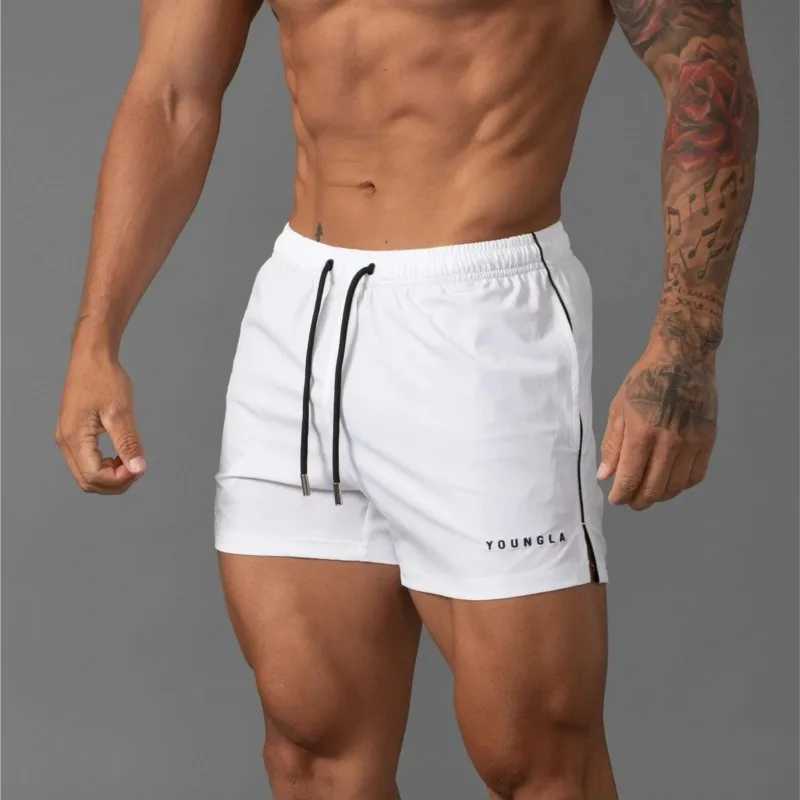 YA New Summer Mens Shorts Jogger Gym Sports Fitness Running Basketball Training Beach Shorts Quick Drying Breathable ShortsT250304