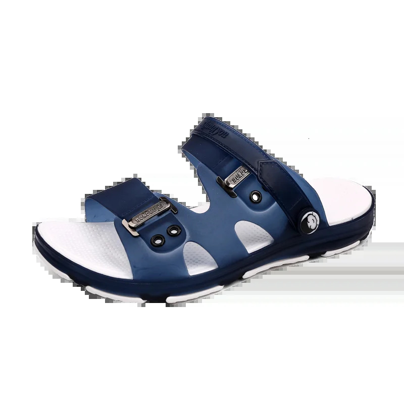 Jelly Shoes Summer Slip-on Mens Sandal Breathable Flat Slippers Outdoor Beach Platform Sandals Casual Slipper for Men Water 250303