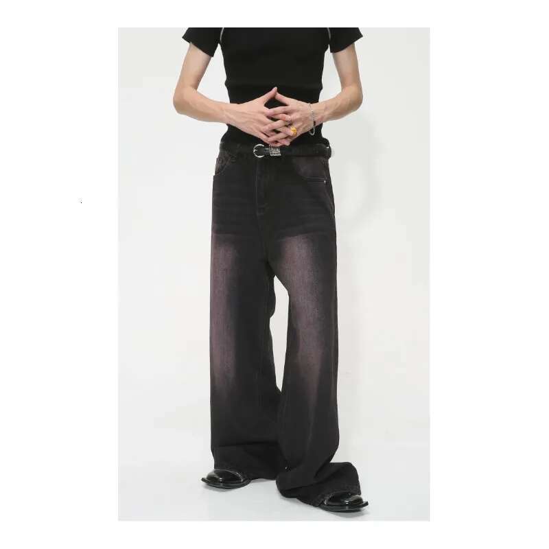 2025 Summer New Korean Edition Loose Wide Leg Drop Or Sweeping Vintage Jeans For Men And Women Y2k Pants