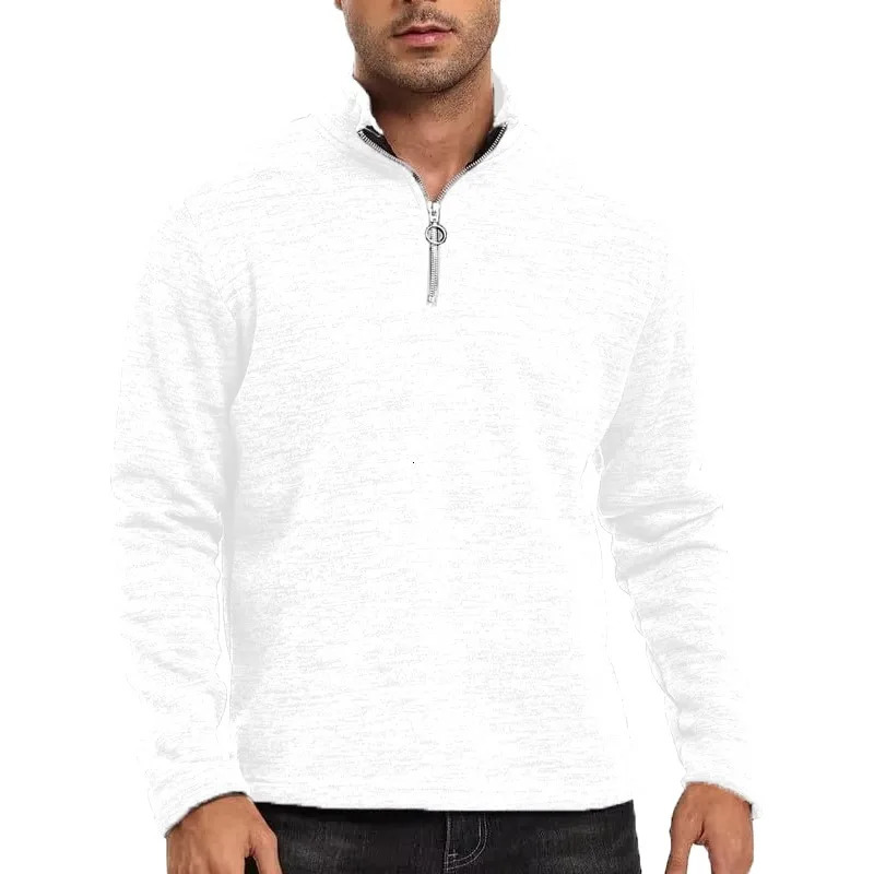 Mens Half Zipper Stand up Collar Pulling Sports Shirt Long Sleeve Casual Jacket Outdoors Street Light Clothing 250304