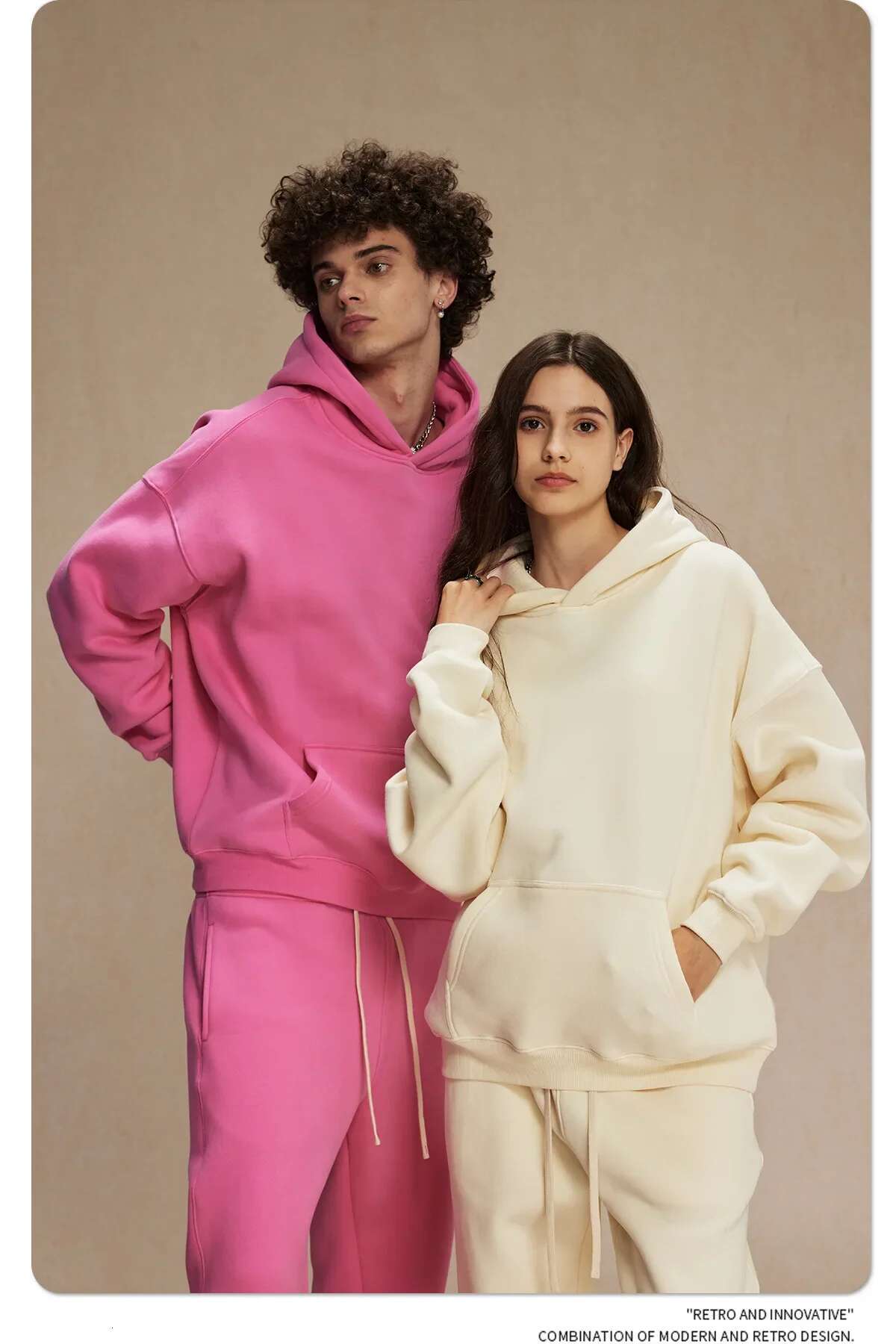 Autumn And Winter New Products Loose Veet 350G Oversize Thickened Hooded Tide Brand Men's Sweater