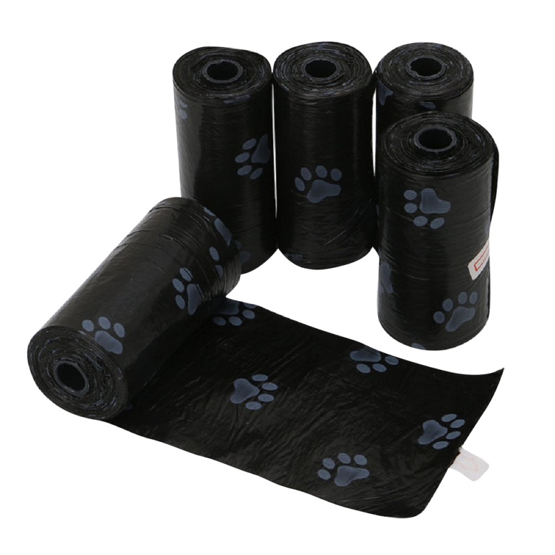 5pcs/set Pet Dog Disposable Poop Bag Zero Waste Dog Pooper Bags Dispenser Pets Biodegradable Products For Dogs Litter Poop Bags