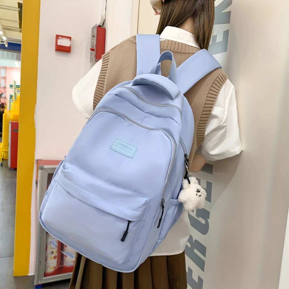 Ship from US Unisex Large Capacity Backpack For Nylon College Style Laptop Travel Bag School Women 250304FBB