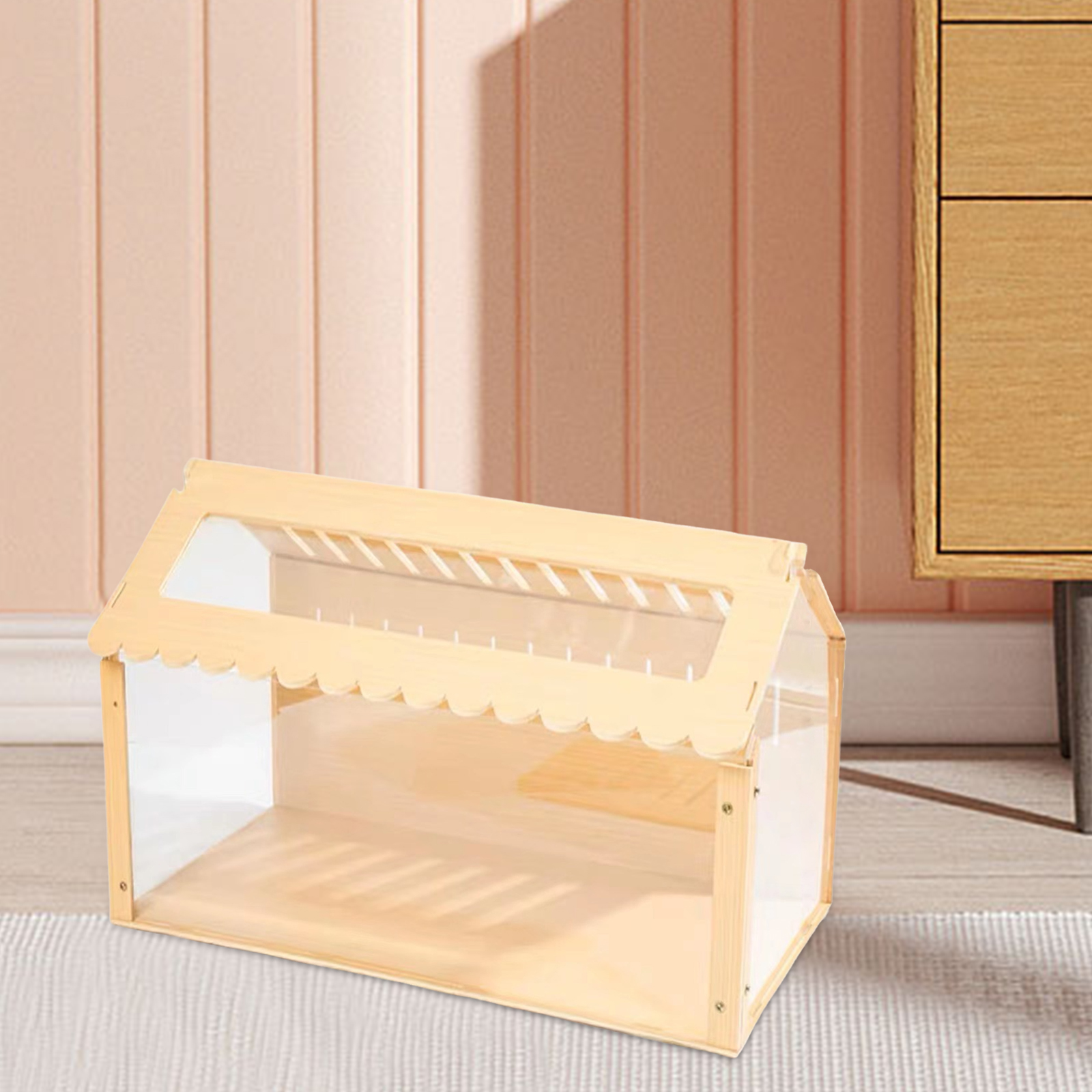 Wood Hamster House Exercise Toy Small Animals Nesting Habitat Decors Nesting Villa for Gerbils Guinea Pig Pet Supplies