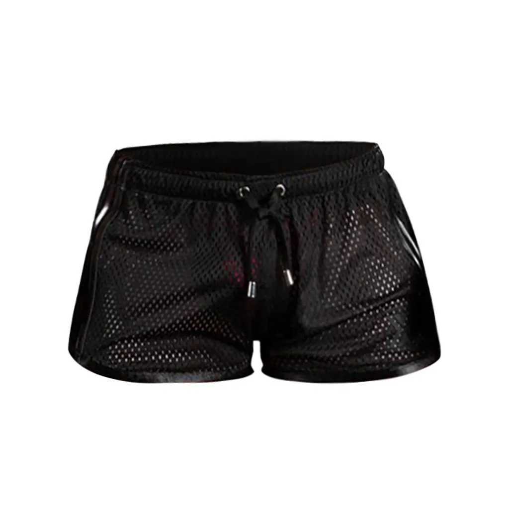 Mens Sport Running Shorts Quick Dry Grid Workout Short Pants 2025 Summer Cool Breathable Mesh Men Beach Swim Shorts SweatpantsT250304