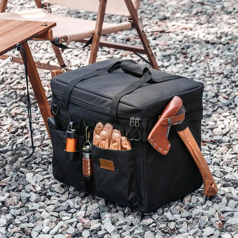 Ship from US Outdoor Picnic Bag Waterproof Camping Travel Organizer Portable Food Storage Large Capacity Handbag 250304FBB