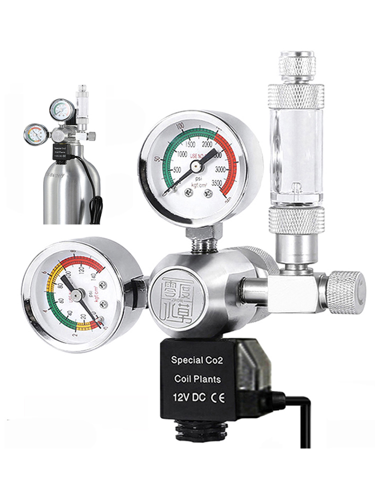 DIY Aquarium CO2 Regulator Magnetic Solenoid Kit Check Valve Fish Tank Accessories CO2 Control System Reactor Generator Set