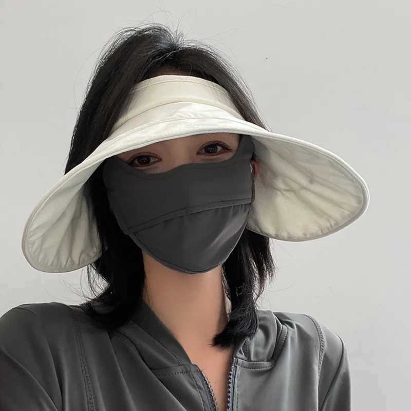 RICYGVM Summer Empty Top Sun Hat for Women Outdoor Ultraviolet Protection Visors Korean Fashion Foldable Large Brim Duckbill CXJ250304