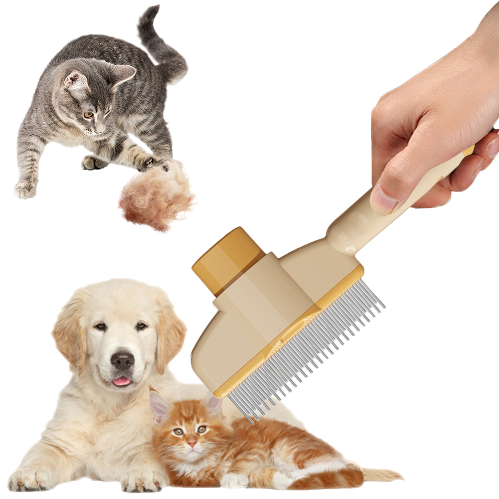 Cat Brush with Release Button Self Cleaning Slicker Brush Dog Deshedding Brush Pet Grooming Brush for Dogs and Cats