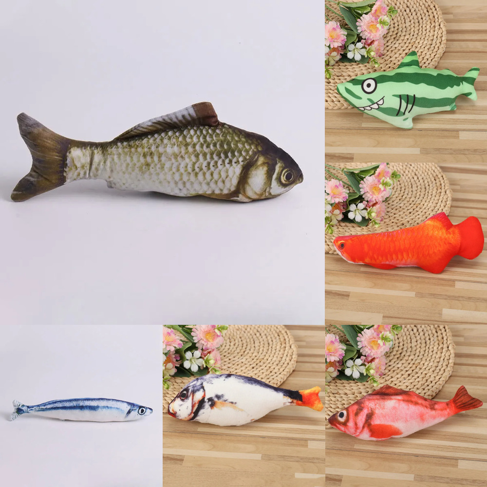 Update 2025 New Supplies, Simulated Pet Fish Teasing Cats To Grind And Bite, Plush Fish, Caip, Cat Toys, Wholesale Free Shipping