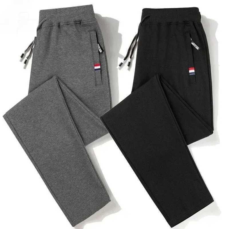 Spring Pants mens fitness sportswear elastic waist sports pants cotton Trouser loose gym jogging pants M-8XLXJ250303
