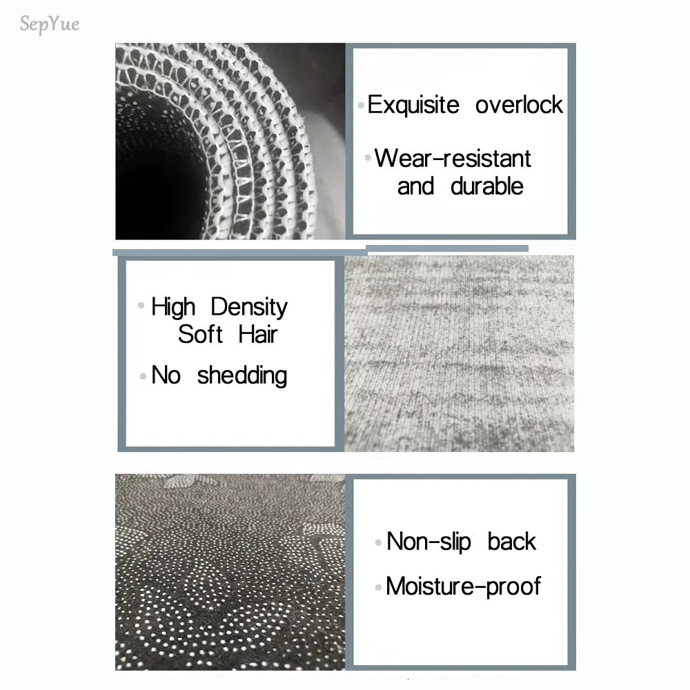 Kitchen Floor Mat Bedroom Living Room Long Bedside Area Rug Hallway Soft Washable Carpet Anti Slip Bathroom Entrance Doormat 250303