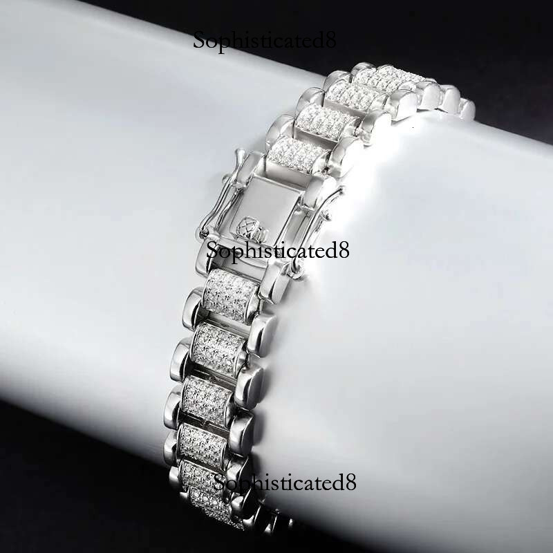 EWYA 2024 Original Full 1mm D Color Moissanite Dia Cuban k Bracelet For Men Women Unisex Sier 10mm Wrist Bracelets
