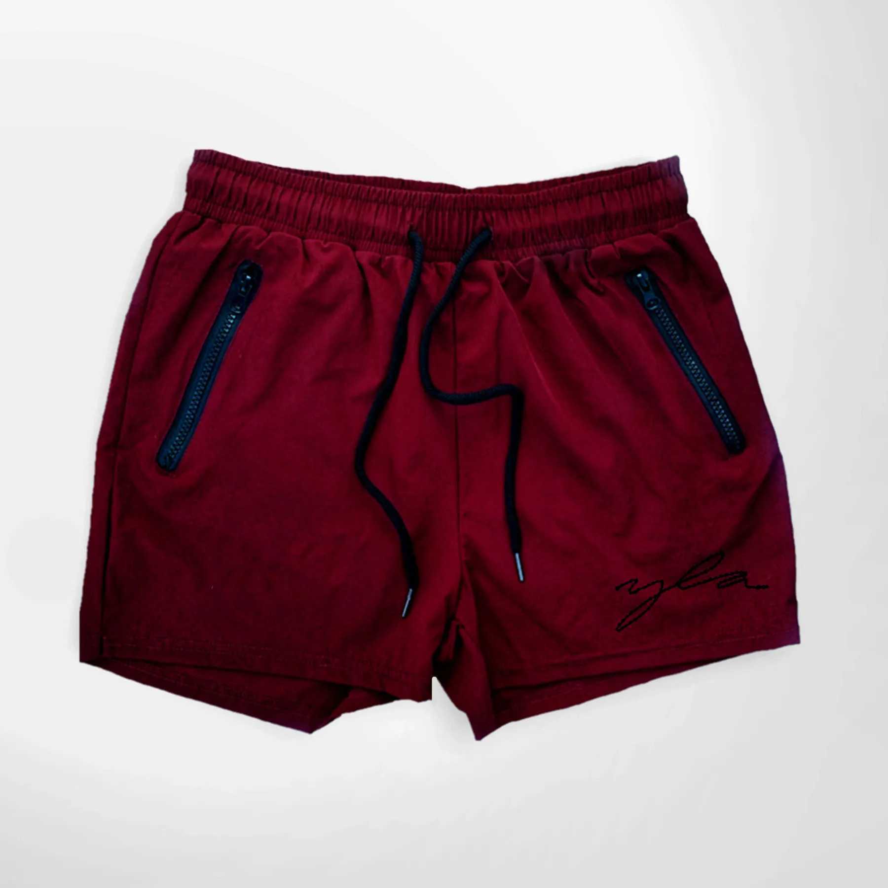 Sports Quick Drying Stretch Breathable Shorts Summer Outdoor Fitness Mid-waist Male Adult No Lining Three Minute ShortsT250304