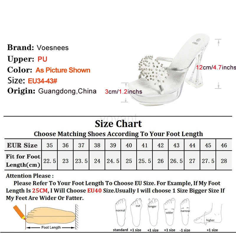 Shiny Rhines Slippers Wen 2024 New Summer Thick Bott Slides 12CM Transparent H Sandals Diamd High H For Wan Z250304