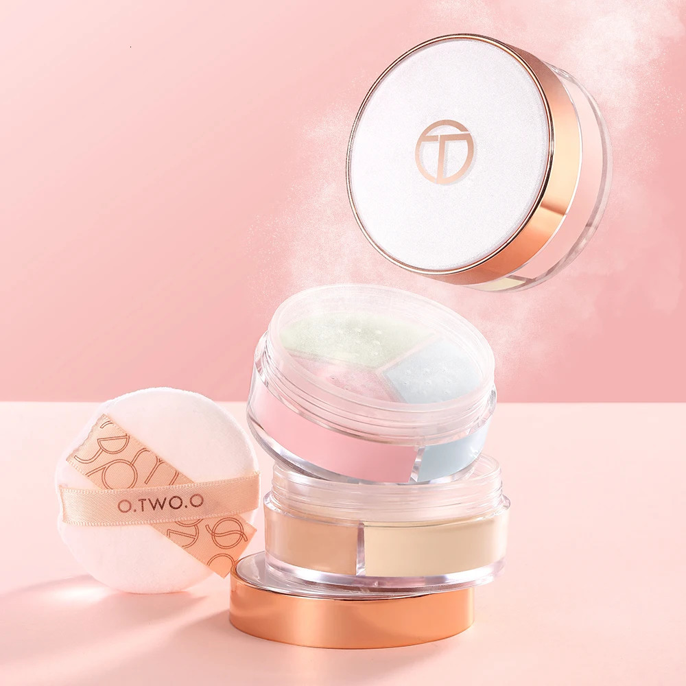 Wholesale 3-in-1 Loose Powder Face Powder Matte Long-lasting Oil Control 3 Colors Finishing Powder Korean Makeup 250305