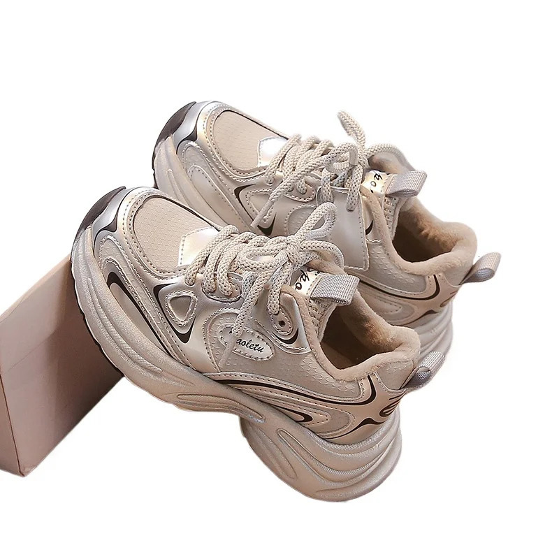Spring Children Sneakers for Girls Boys Fashion Korean Style Soft Bottom Nonslip Versatile Chic Sports Casual Shoes 250303