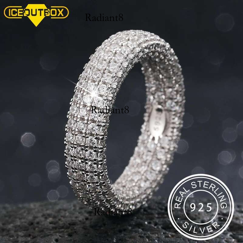 Hip Hop Real Sterg Stamp Ring Full Cubic Zircon Gold Charm Jewelry Punk Male Women Finger Rings Size 7-10 Unisex