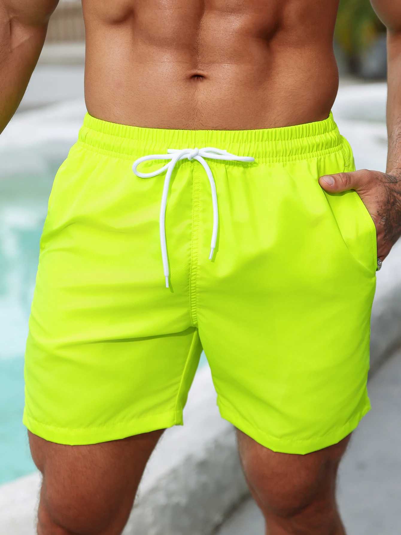 Summer holiday fluorescent coloured beach shortsT250304