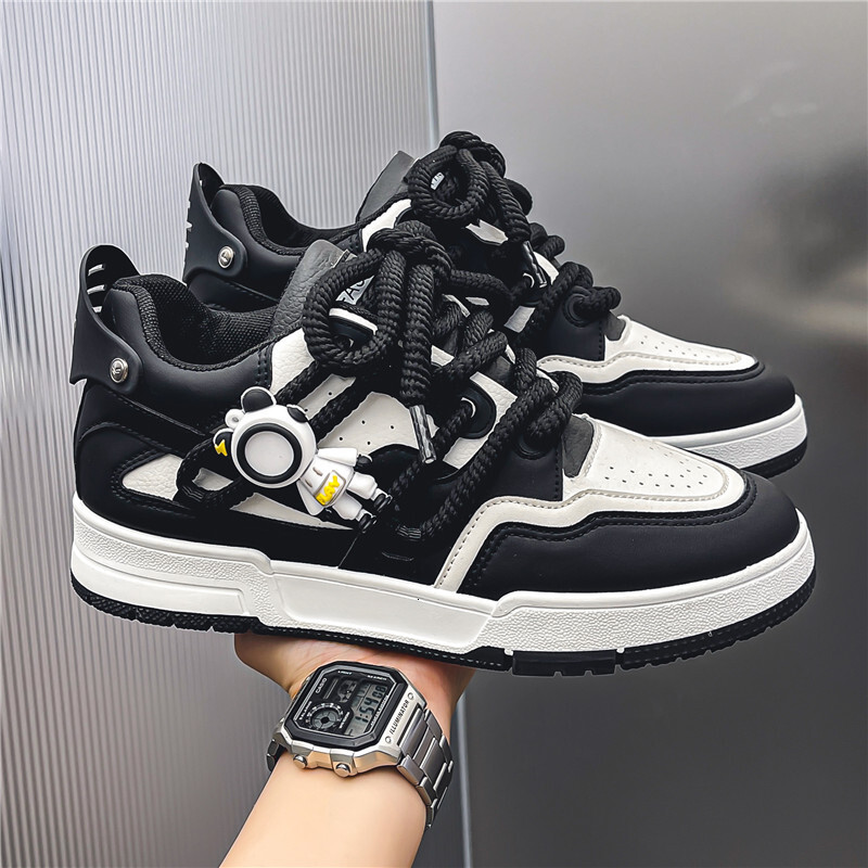 2025 Spring/summer New Korean Edition Light Luxury Skateboarding Sneakers Student Personalized Design Fashion Casual Men's Shoes White Shoes Men&