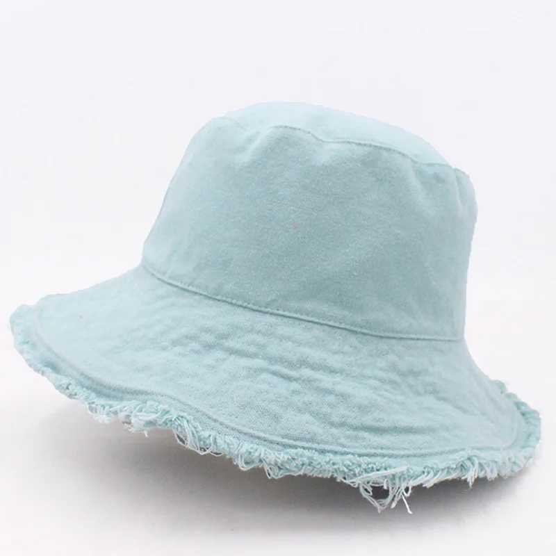 Solid coloucket hat soft aluminum wire she water wash bucket hat womens outing basin hatXJ250304