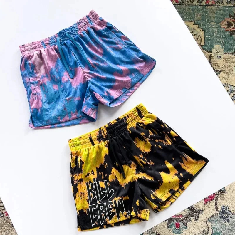 Sports Shorts Mens Quarter Above Knee Sweatpants Summer Fitness Running Breathable Quick Drying Basketball Pants 250228