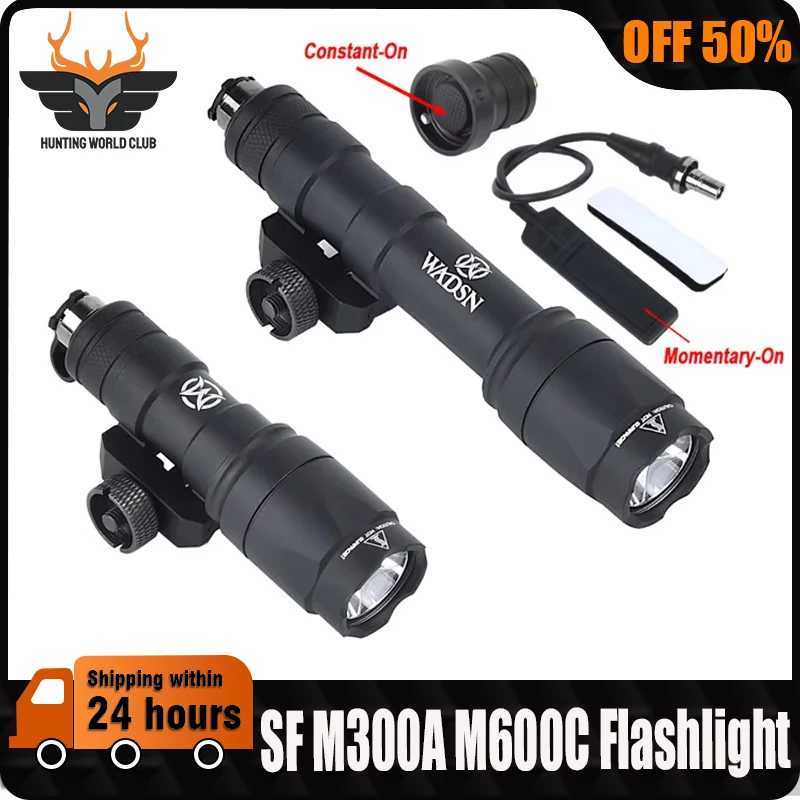Tactical Head M600C M600 M300 Scout Light AR15 Rif Weapon Flashlight White D Hunting Spotlight WADSN M300A Airsoft lampXJ250303