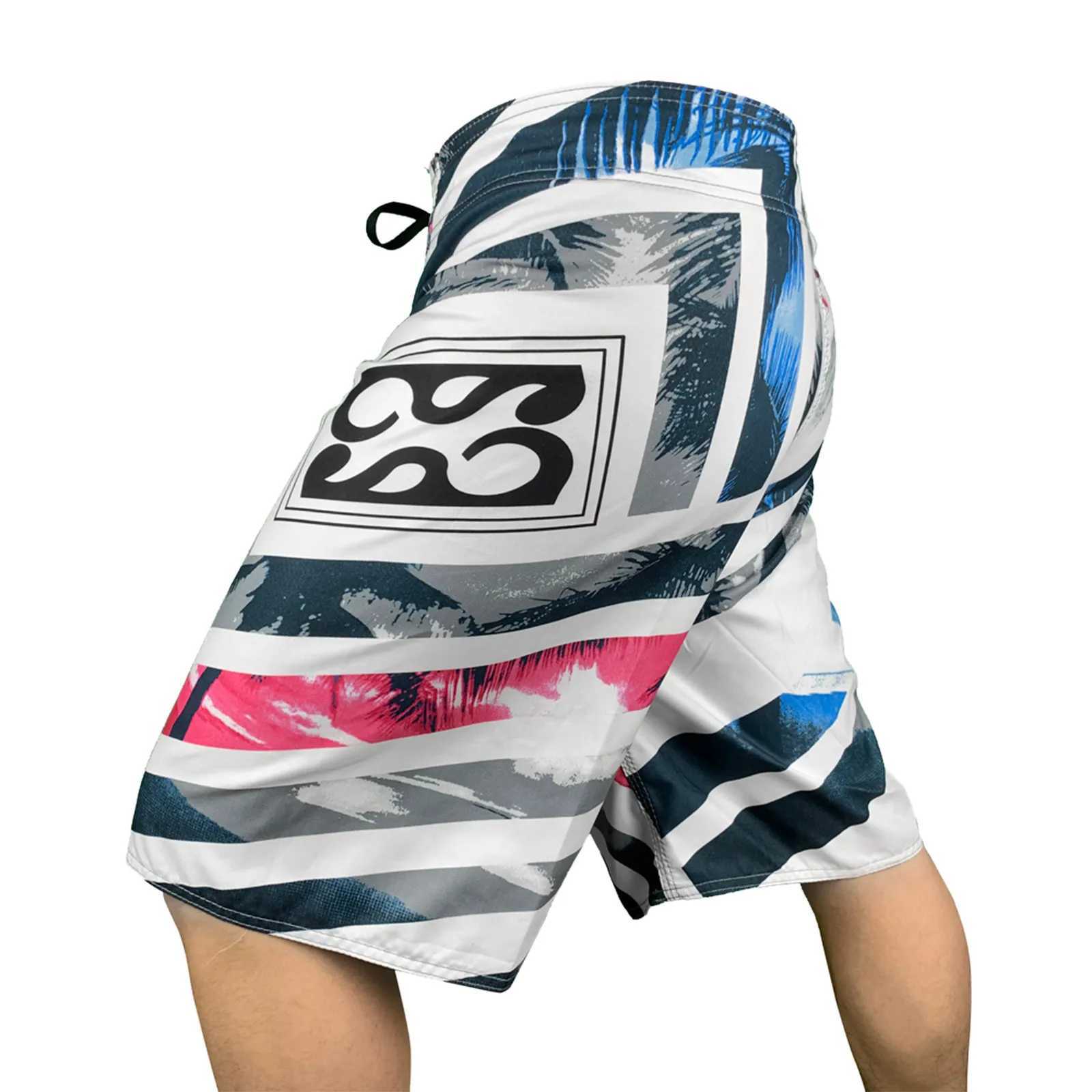 Mens Beach Pants Fashion Leisure Fitness Sports Shorts Plus Size Five Surf Quick Drying Trousers For Man Summer Swim ShortsT250304