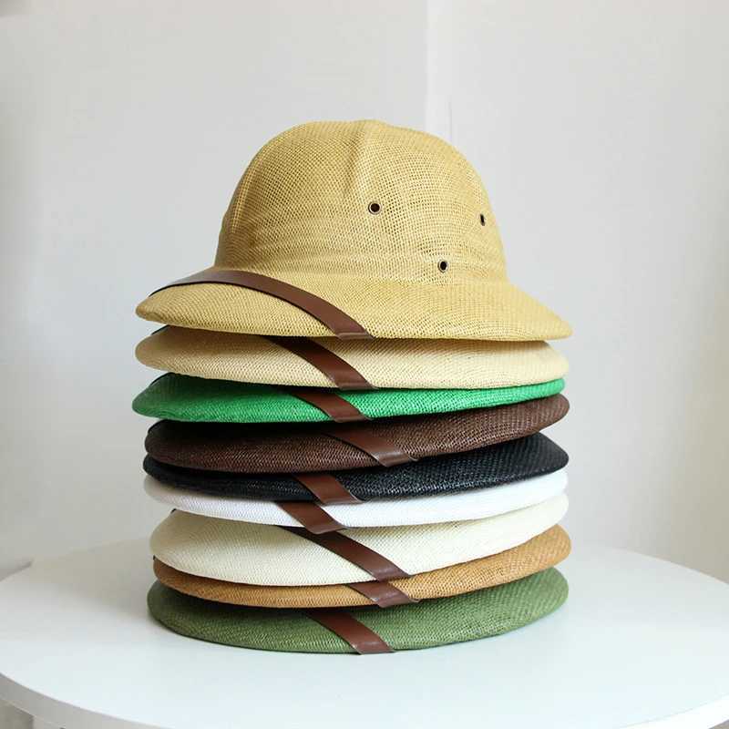 New Fashion Vietnam War Army Hat Boy Girl British Explorer Str Helmet Summer Boater Bucket Sun Hats Unisex Jungle Miners CXJ250304