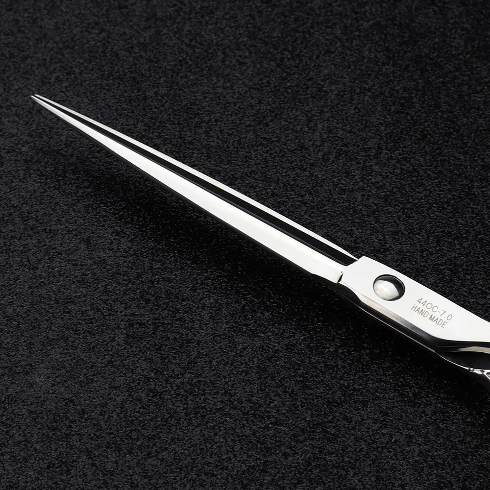 hair scissors 7 inch silver hairdresser professional hairdressing scissors tool stainless steel scissors equipment 250304