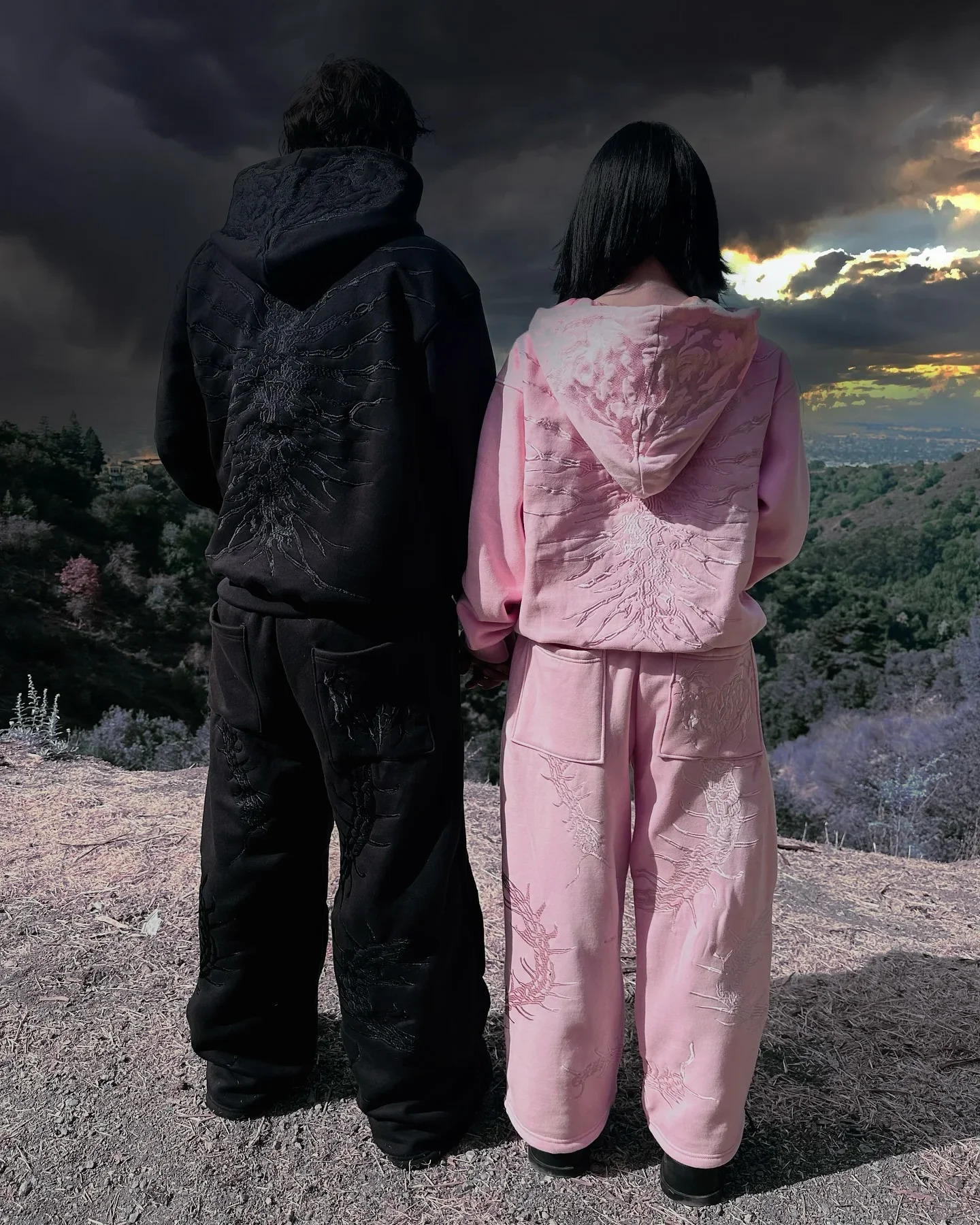 Retro Gothic Ghoul Graphic Embroidery Y2K Hoodie Mens Hip Hop Fashion Zipper Hoodie Autumn Street Costume Halloween Sweater 250226