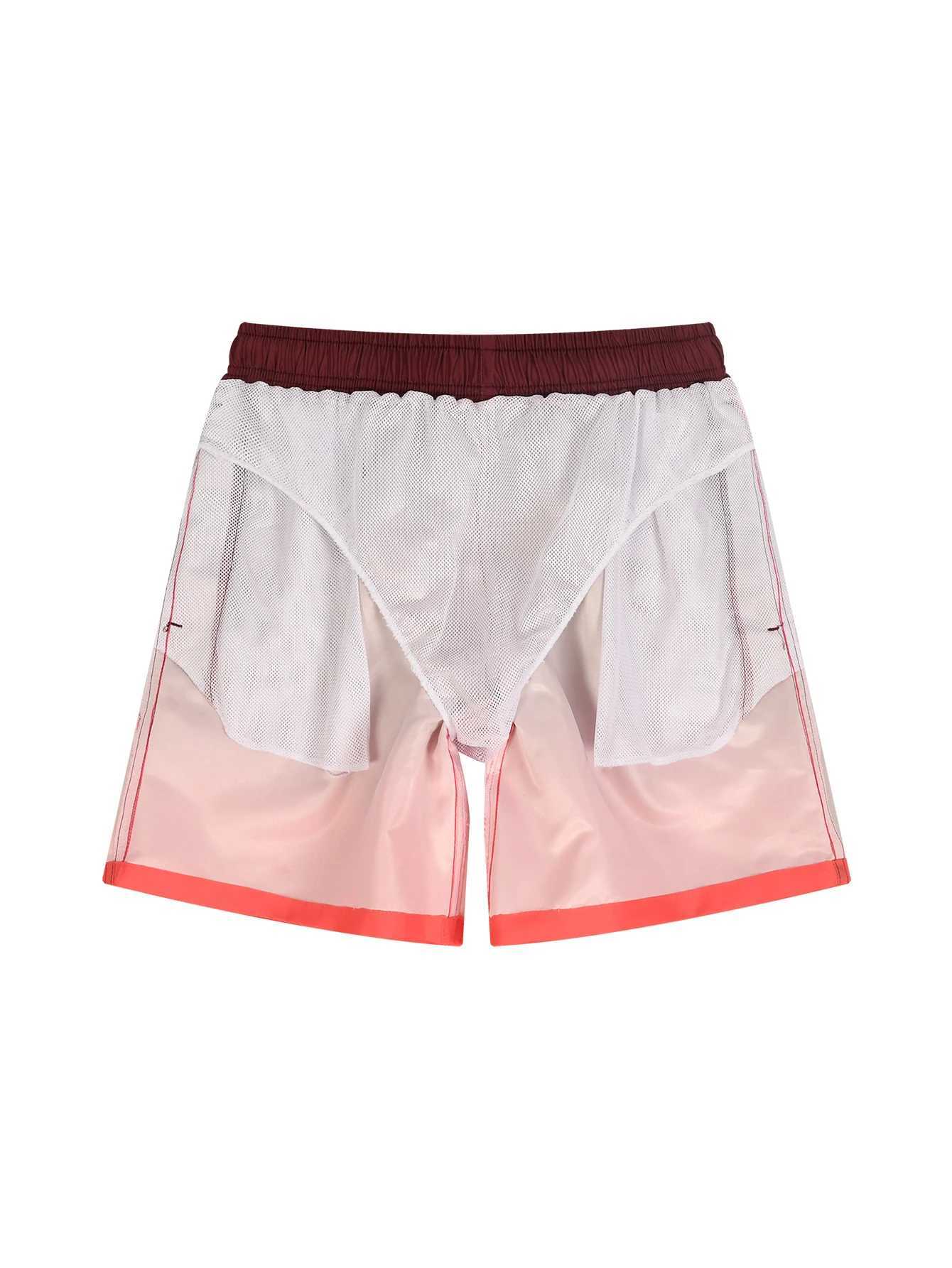 Gradient Colored Drawstring Beach Shorts For Men Quick-Drying And Water Resistant Exercise Running Swimming Trunks Mens SqT250304