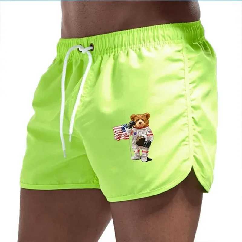2024 new mens swimming shorts sexy mens beach surfboard summer shorts breathable fast drying sports fashion brand beach shortsT250304