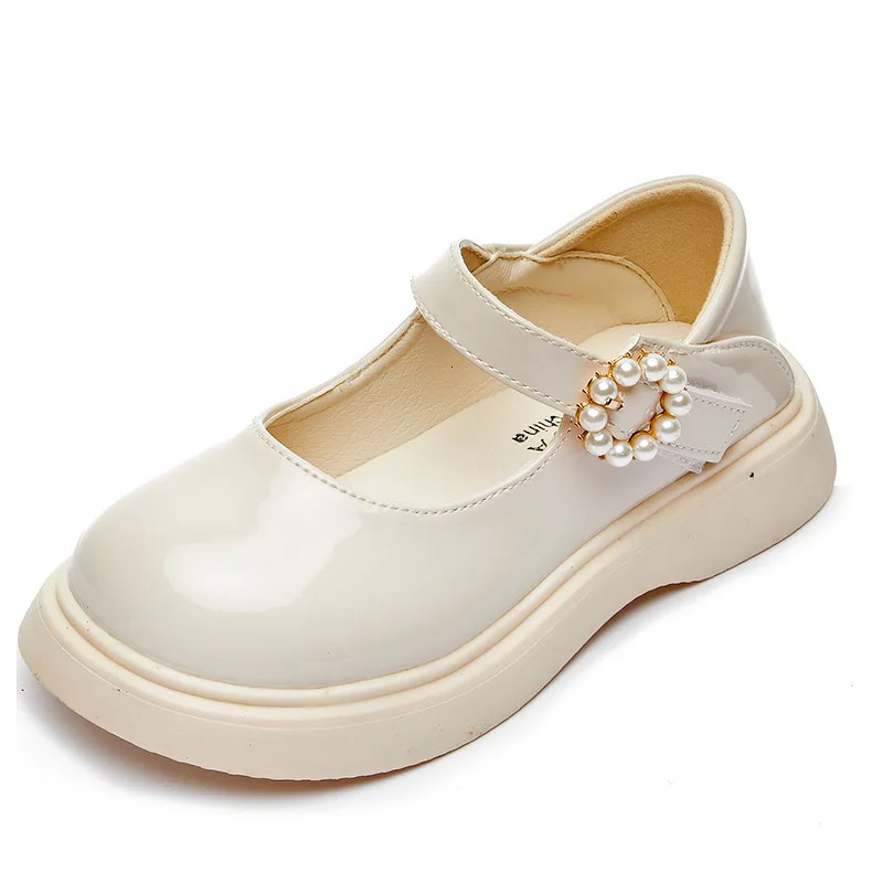 Girls Sweet Princess Shoes Autumn Children Western Fashion Leather British Style Students Casual Flats Allmatch 250303