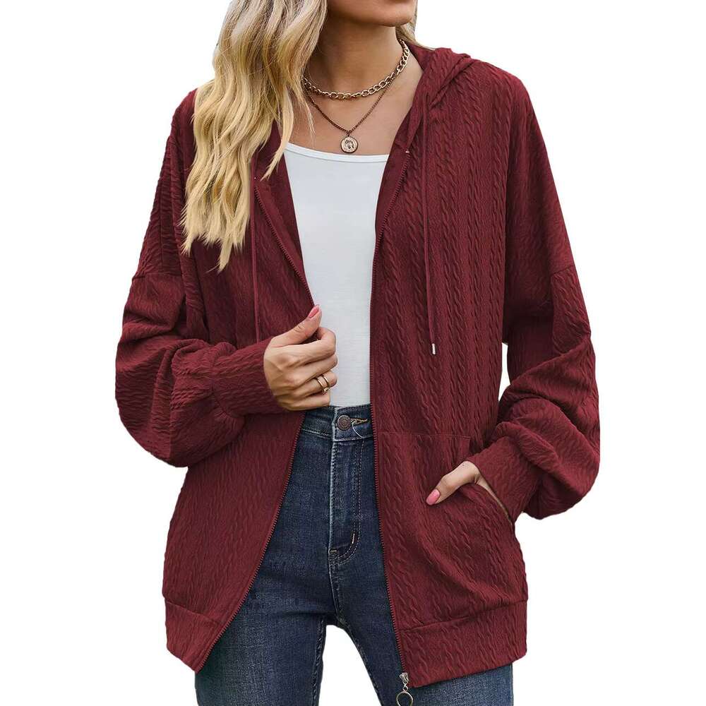 New Arrivals Women's Hoodies Sweatshirts With Zipper Blank Formal Long Sleeve Coat For Women