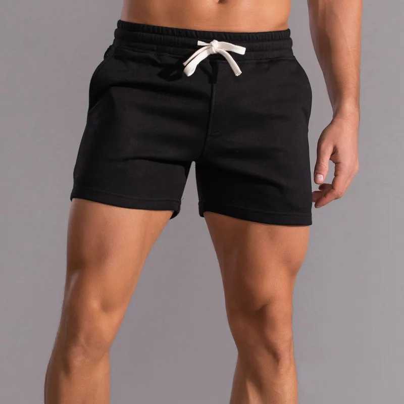 Mens Casual Sports Shorts Summer Breathable Fitness Running Shorts Elastic Solid Color Sports Short Pants Training SportswearT250304