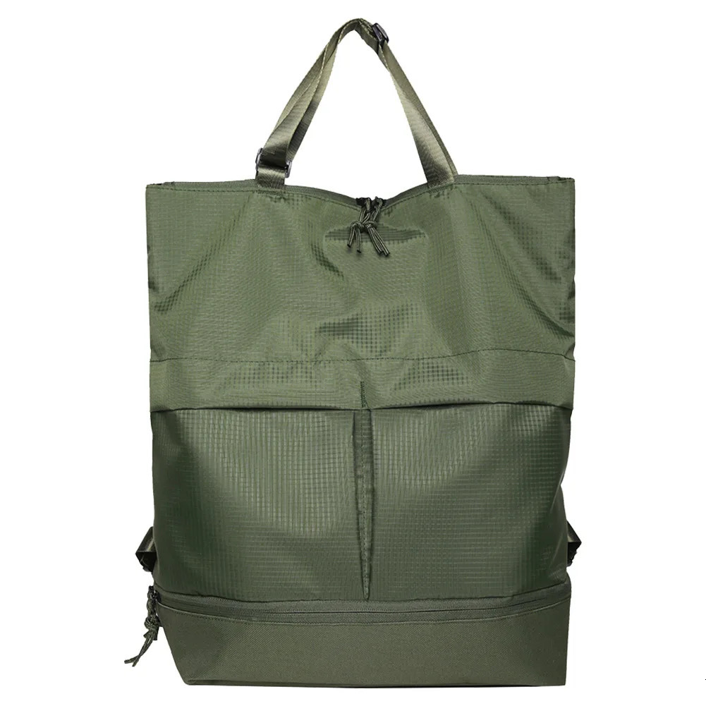 Ship from US Unisex Leisure Handbag Lightweight Women Men Carry On Backpack Large Capacity Solid Color Multifunctional Versatile Outdoor Bag 250304FBB