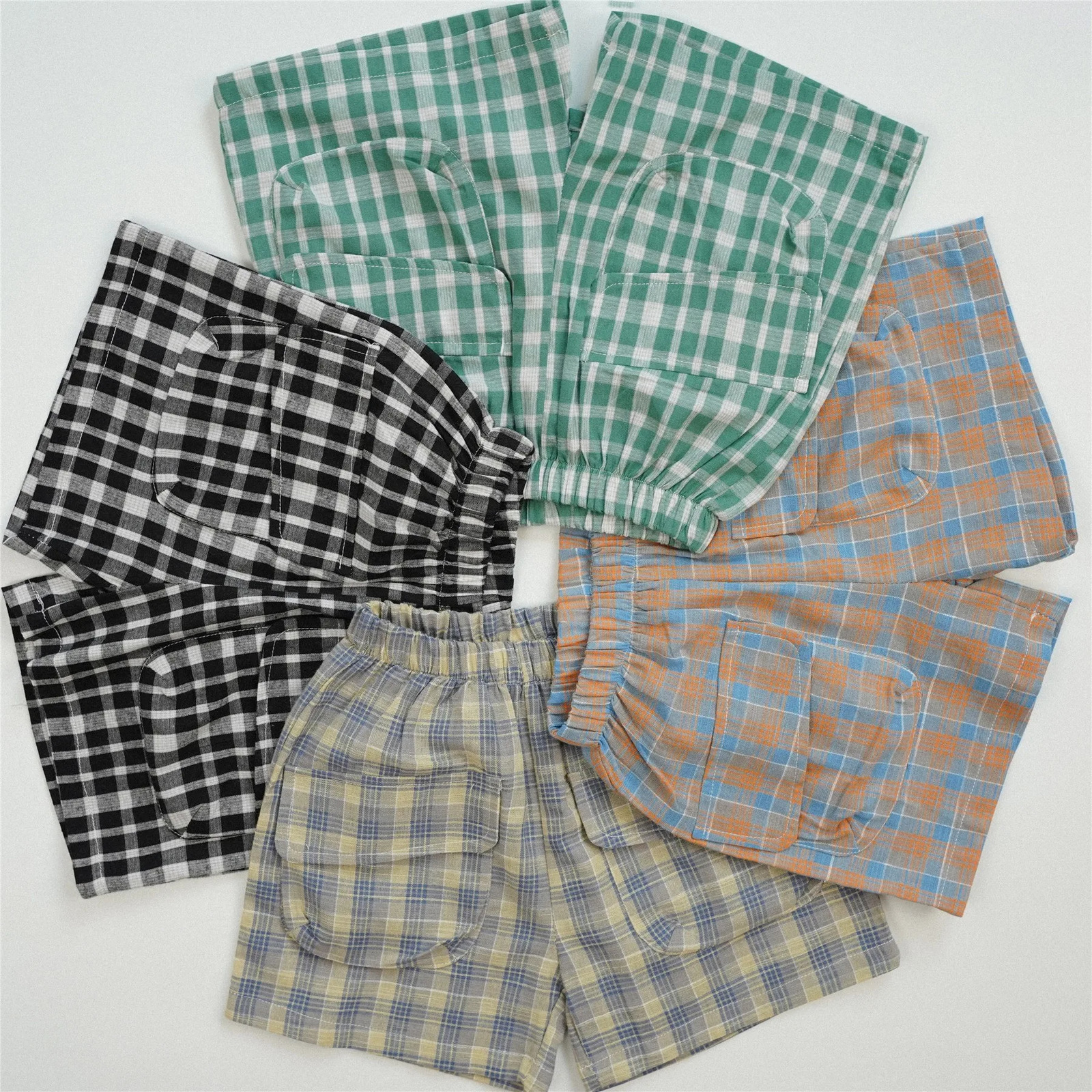 Arrival Summer Casual Preschool Shorts Baby Boys Flat Pants Full Set Cotton Comfortable Loose Children Girls Shorts 250304