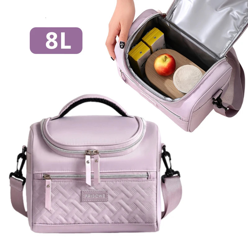 Lunch Insulated Bag Cooler Bag Refrigerator Lunch Bag Long-lasting Cold Storage Insulated Bag Convenient Foldable Outdoor Bag 250228