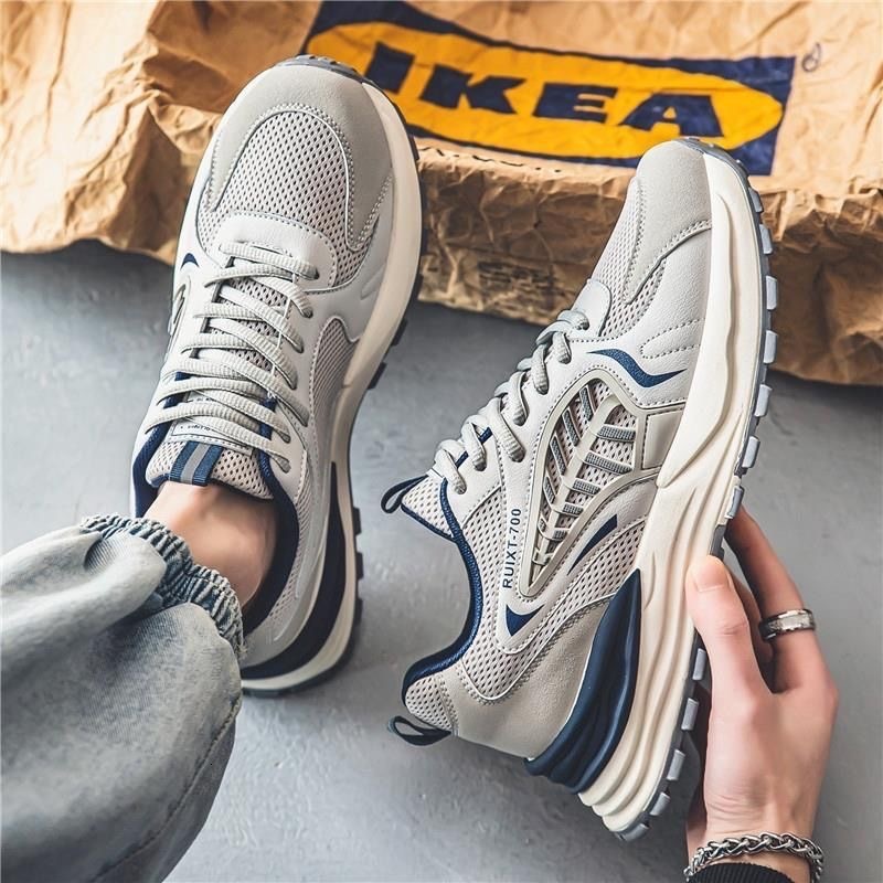 2025 Four Seasons New Designer Free Delivery Breathable Mesh Sports Men s Lace Up Shoes Korean Edition Fashion Multi Functional Thick Bottom Casual Sh