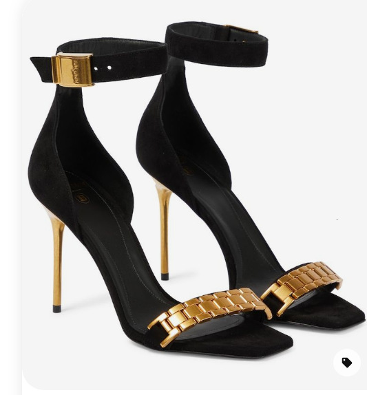 Instagram Fashion Show Metal With Chain Strap Women's Shoes High Heel S