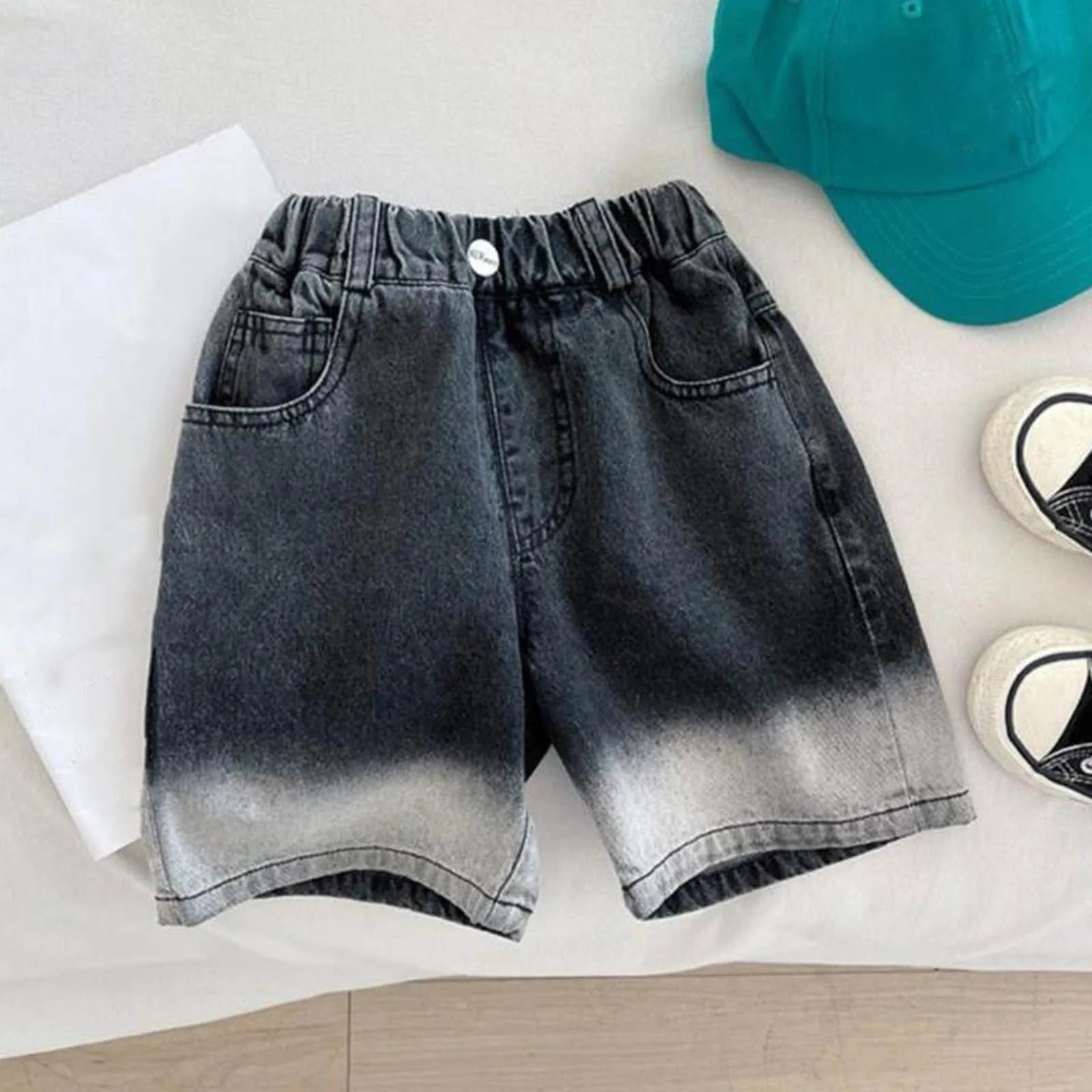 Girls In Shorts Boys Denim Straight Jeans Summer Casual With Pocket Baby Boy shorts for boys 250303