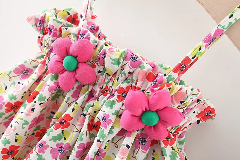 Summer born baby girl clothes outfits sets flower topshorts suit for toddler infant girl cloth 1 year babys birthday sets 250304