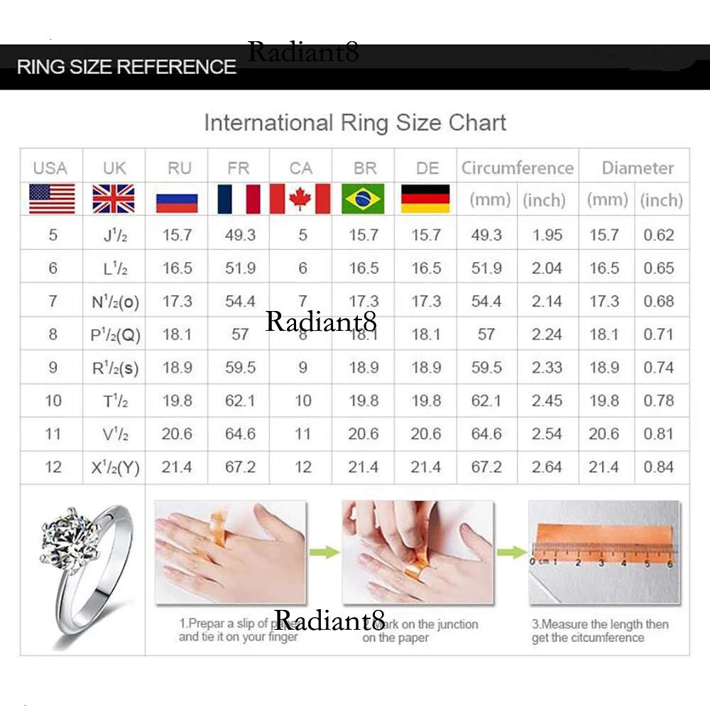 Serenity 5.28ct D VVS1 Moissanite Rings Set Women Wedding Bridal 100% S Sterg Sier Lab Dia Row Ring Anniversary Gift
