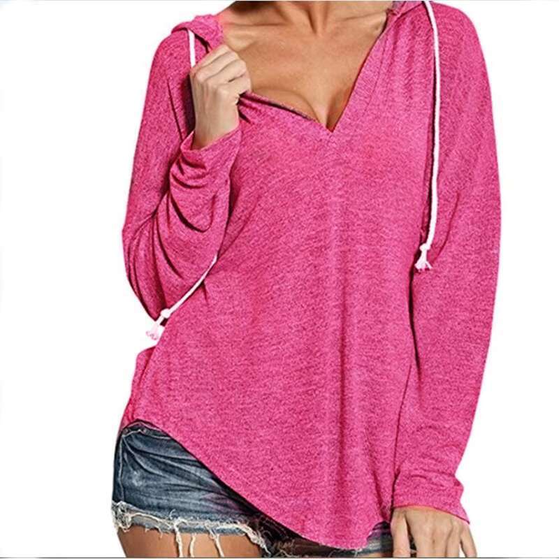 Autumn Sweatshirt Women's Hoodie Long Sleeve Solid Casual Hoodies Sweatshirts Sexy Pullover Y11349