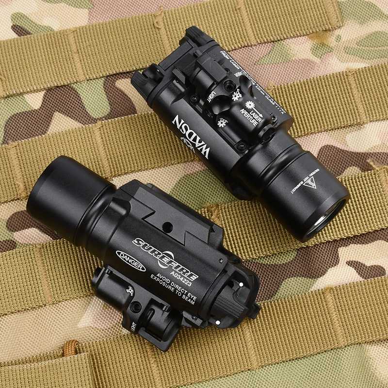 WADSN tactical X400 pistol light laser assisted aiming D outdoor search light installation 20mm guide railXJ250303