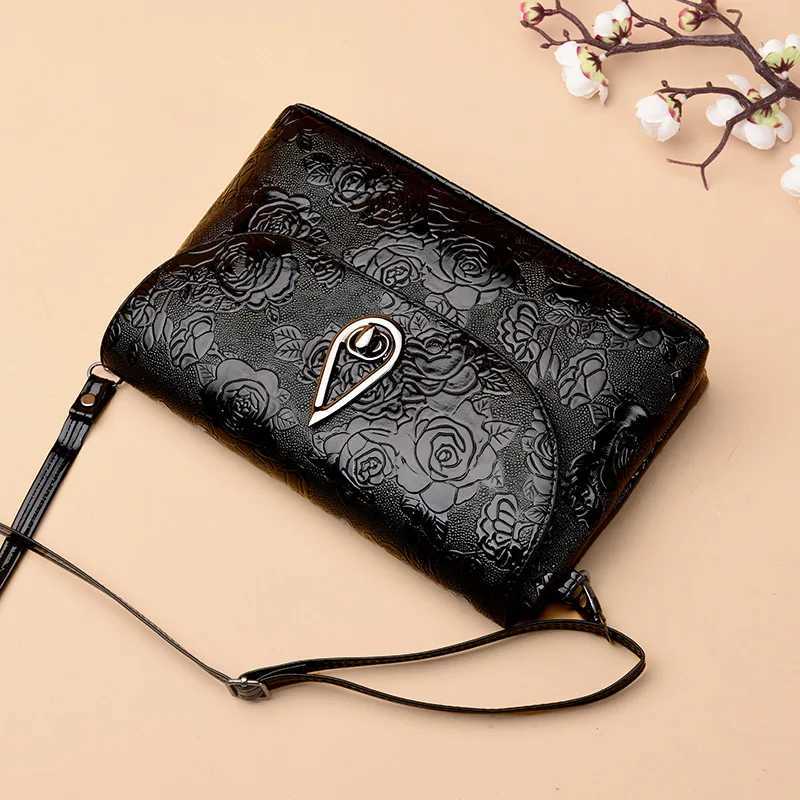Fashion Luxury Women Designer Handbag High Quality PU Leather Small Messenger Bag Flower Embossed Shoulder Crossbody Bags Clutch Z250303