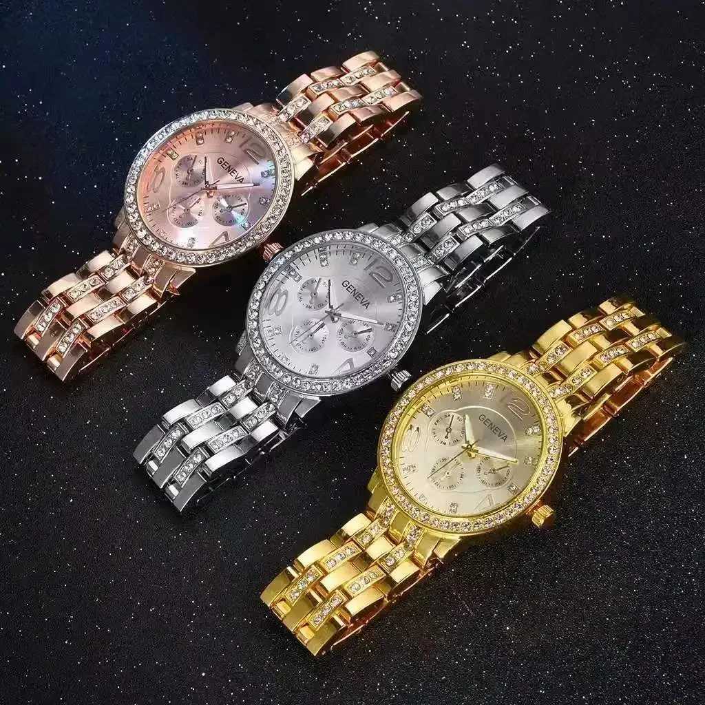 Men Women Quartz Wrist Diamonds Analog Large es Fashion Scale Wrist Analog Couple Clock Womens WatchXJ250304