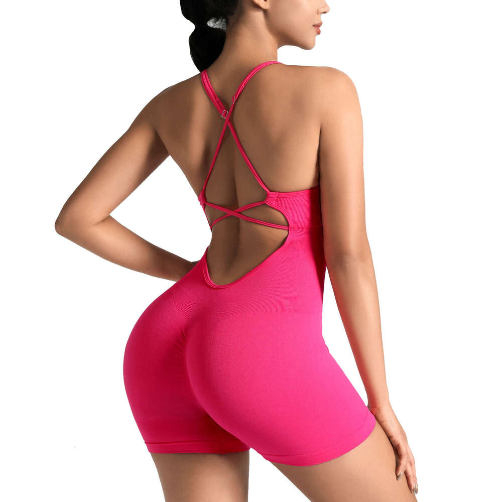 European American seamless yoga outdoor beautiful back sports underwear, peach hip fiess suspender one-piece tight fitting clothes, 2025 new style, ch